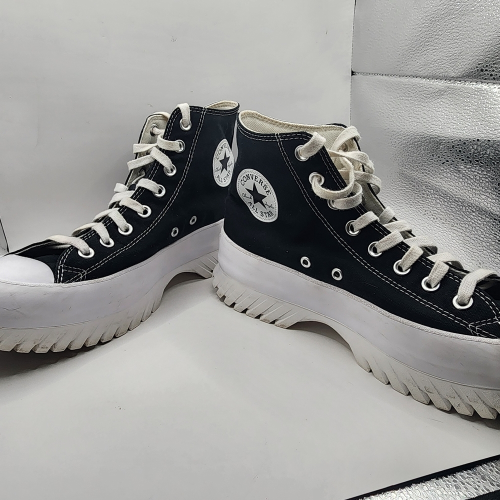 Converse Platform Women's 11.5 Men's 9.5 Chuck Taylor All Star Lugged 2.0 Black - Picture 4 of 7
